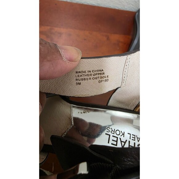 Michael Kors Brown Leather /Suede Strappy Platform Wedge Sandals Size 9 - Picture 6 of 8